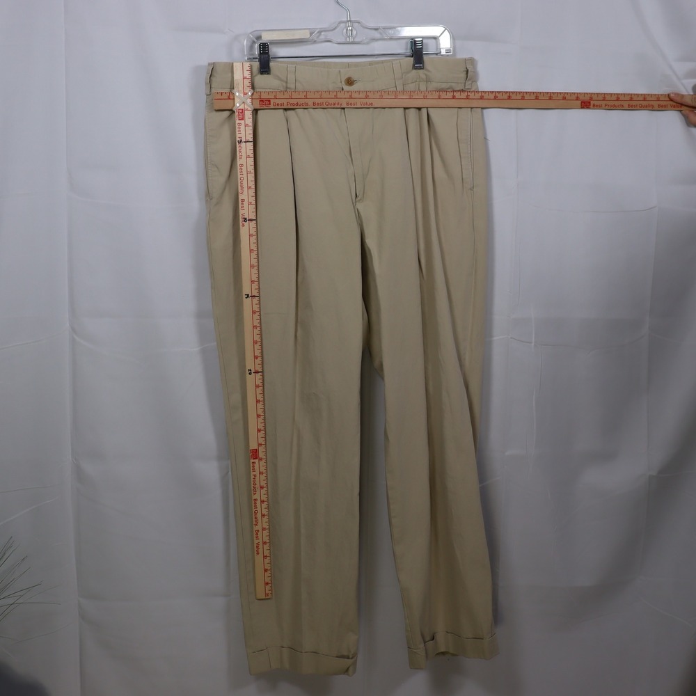 Bills Khakis Pleated Pants 38 Tan Mens Classic Fit Chino Trousers - Picture 3 of 5